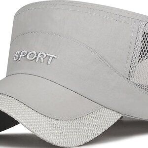 Mesh Military Cap Flat Top Army Hat Men Women Breathable Summer Outdoor